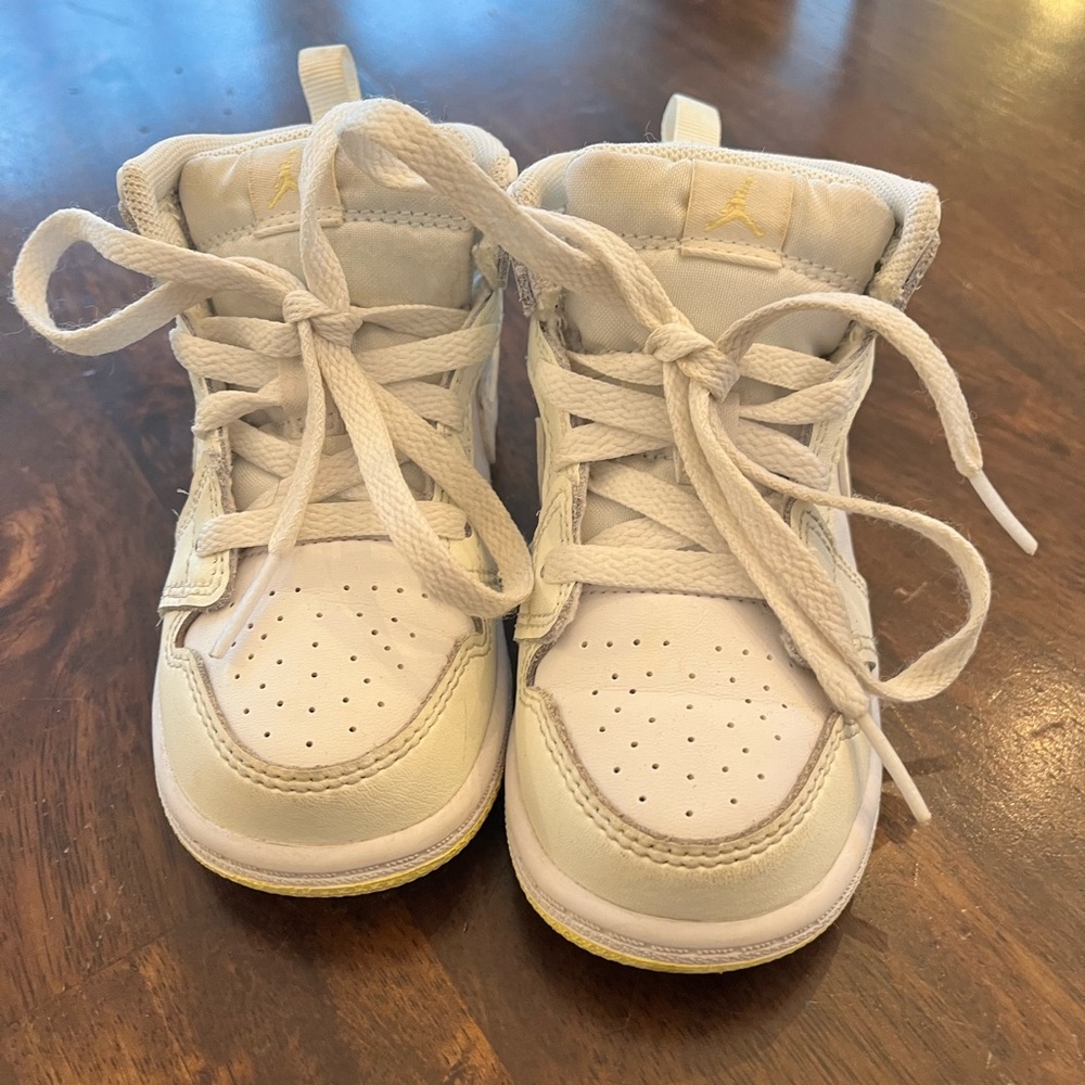 Kids White High-Top Sneakers